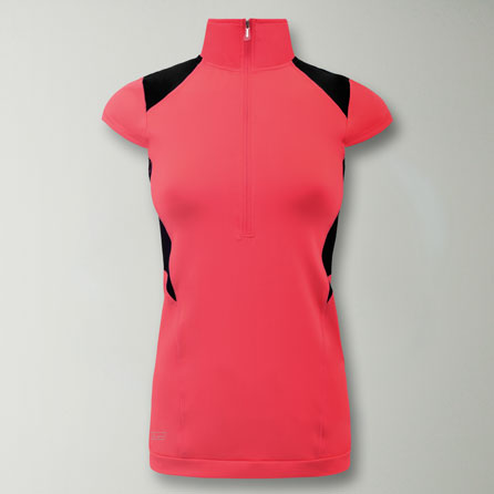 Legea T-shirt Loop Running Arancio Fluo-Blu - 90% Poliestere, Maniche Corte, Collo Tondo