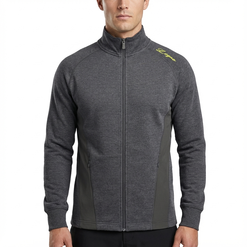 Legea Felpa Dafne da Training Nero - Misto Cotone ed Elastan - Cappuccio e Zip