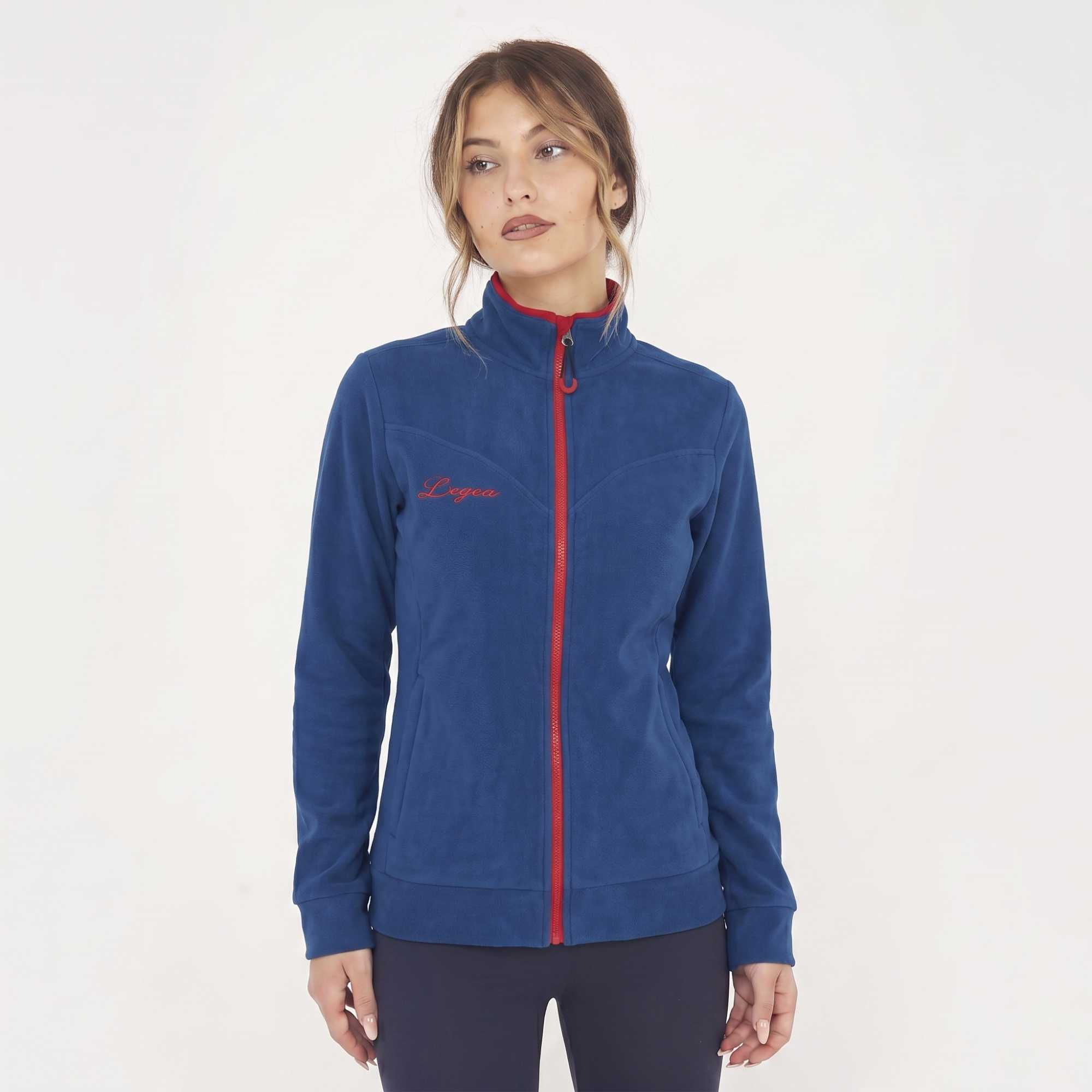 Legea Felpa Mayte Bluette-Corallo Allenamento - 100% Cotone, Vestibilità Regolare